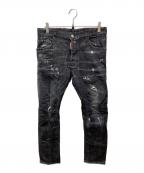 DSQUARED2ディースクエアード）の古着「Tidy Biker/ダメージ加工デニムパンツ」｜ブラック