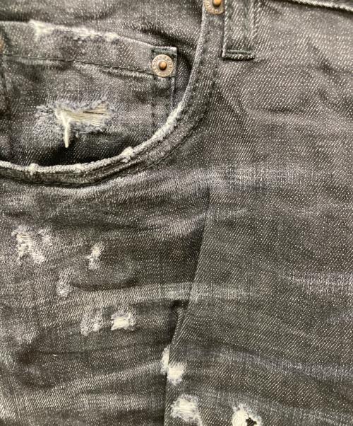 DSQUARED2（ディースクエアード）DSQUARED2 (ディースクエアード) Tidy Biker/ダメージ加工デニムパンツ ブラック サイズ:Lの古着・服飾アイテム