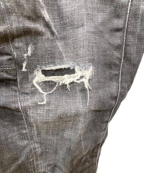 DSQUARED2（ディースクエアード）DSQUARED2 (ディースクエアード) Tidy Biker/ダメージ加工デニムパンツ ブラック サイズ:Lの古着・服飾アイテム