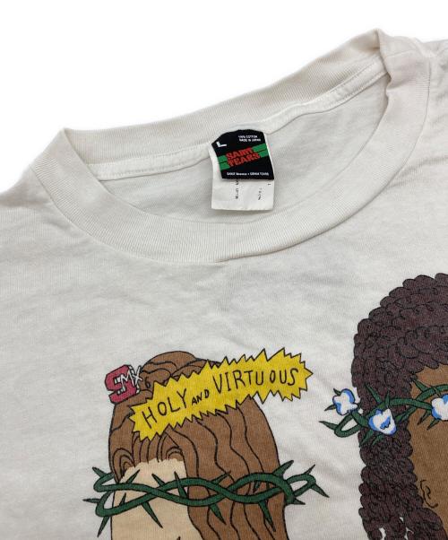 SAINT MICHAEL（セントマイケル）SAINT MICHAEL (セントマイケル) DT SS TEE/HLY&VIRTS/WHITE/SM-A23-0000-C22 アイボリー サイズ:Ｌ 未使用品の古着・服飾アイテム