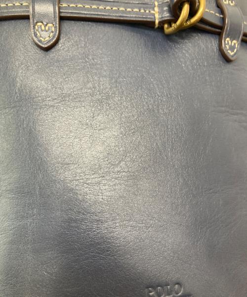 POLO RALPH LAUREN（ポロ・ラルフローレン）POLO RALPH LAUREN (ポロ・ラルフローレン) Rope-Trim Small Bellport Bucket Bag ネイビーの古着・服飾アイテム
