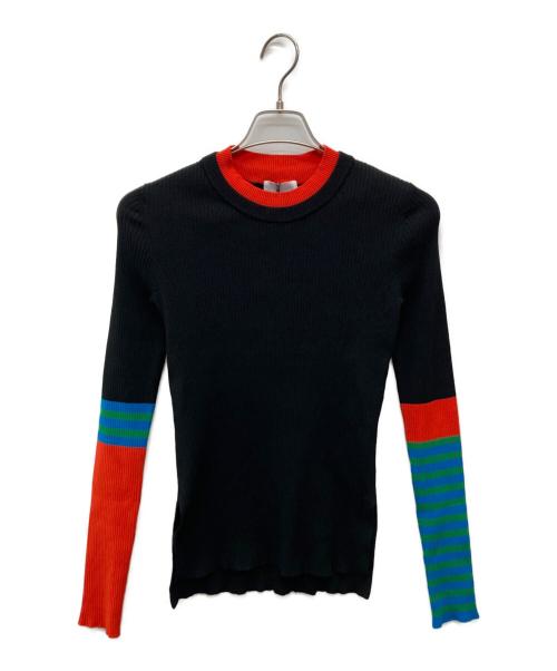 OMMO（オーエムエムオー）OMMO (オーエムエムオー) POINT BORDER BLOCKING KT ブラック サイズ:ＦＲＥＥ 未使用品の古着・服飾アイテム