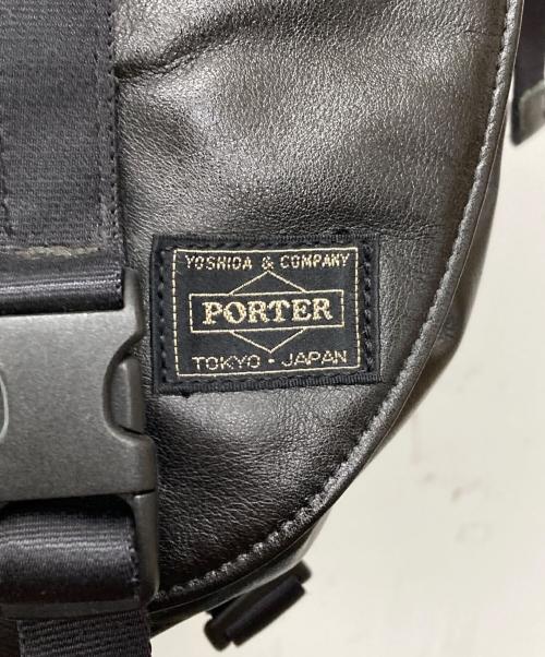 PORTER（ポーター）PORTER (ポーター) ZOOM レザー メッセンジャーバッグ ブラックの古着・服飾アイテム