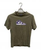 stussyステューシー）の古着「90's プリントTシャツ」｜カーキ