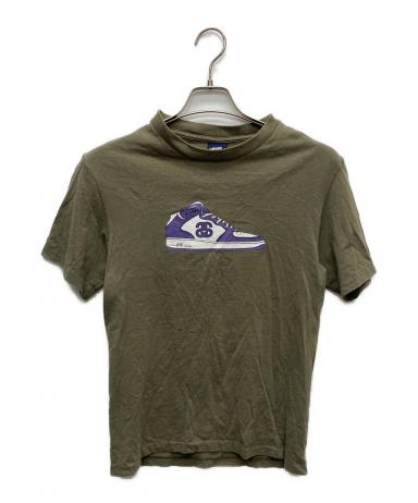 ステューシー　Tシャツ　カーキー　ロゴプリント　オリーブ　ライオン　L〜XL程 中古・古着通販】stussy (ステューシー) 90's プリントTシャツ カーキ