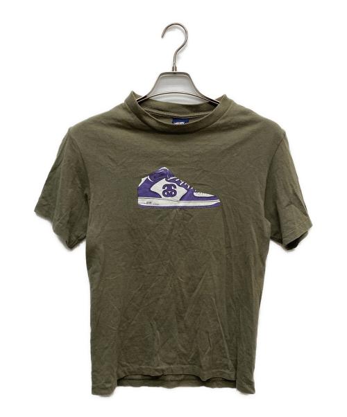 stussy（ステューシー）stussy (ステューシー) 90's プリントTシャツ カーキ サイズ:Sの古着・服飾アイテム