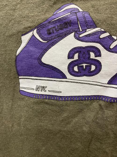 stussy（ステューシー）stussy (ステューシー) 90's プリントTシャツ カーキ サイズ:Sの古着・服飾アイテム