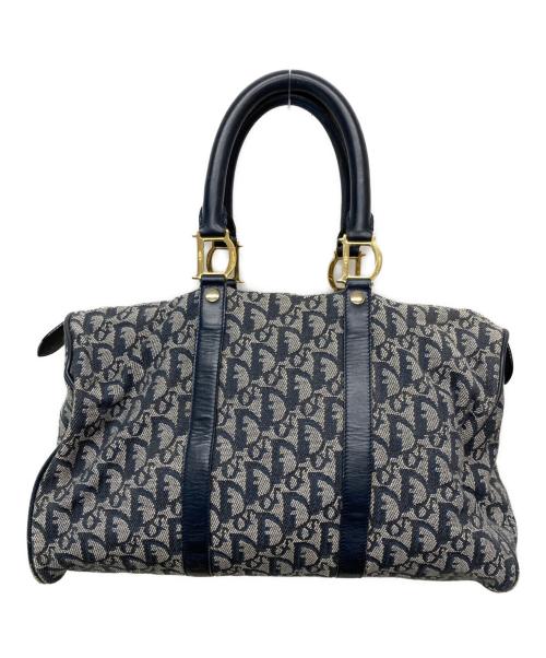 Christian Dior（クリスチャン ディオール）Christian Dior (クリスチャン ディオール) トロッター柄ボストンバッグ ネイビーの古着・服飾アイテム