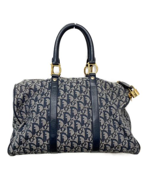 Christian Dior（クリスチャン ディオール）Christian Dior (クリスチャン ディオール) トロッター柄ボストンバッグ ネイビーの古着・服飾アイテム