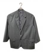 Graphpaperグラフペーパー）の古着「Wide Stripe Wool Oversized Jacket」｜グレー