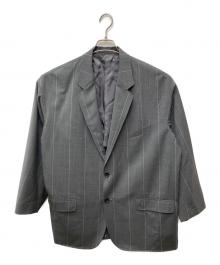 Graphpaper（グラフペーパー）の古着「Wide Stripe Wool Oversized Jacket」｜グレー