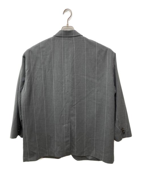 Graphpaper（グラフペーパー）Graphpaper (グラフペーパー) Wide Stripe Wool Oversized Jacket グレー サイズ:1の古着・服飾アイテム