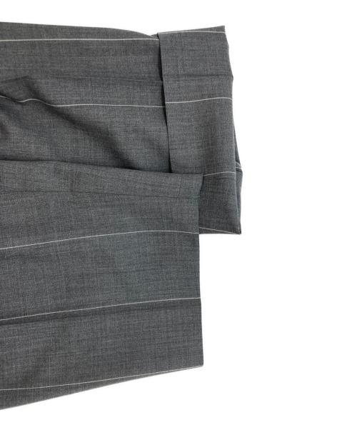 Graphpaper（グラフペーパー）Graphpaper (グラフペーパー) Wide Stripe Wool 2 Tuck Pants グレー サイズ:1の古着・服飾アイテム