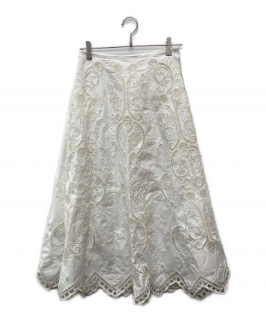 THE SHINZONE 　シンゾーン 完売 レーススカート ブラウン 36 中古・古着通販】THE SHINZONE (ザ シンゾーン) EMBROIDERY LACE SKIRT