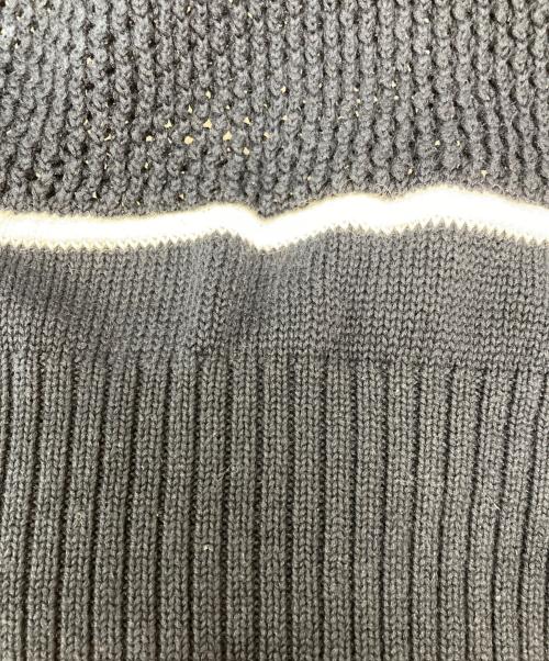 THE SHINZONE（ザ シンゾーン）THE SHINZONE (ザ シンゾーン) コットンリネンメッシュストライプニット ネイビー サイズ:FOの古着・服飾アイテム