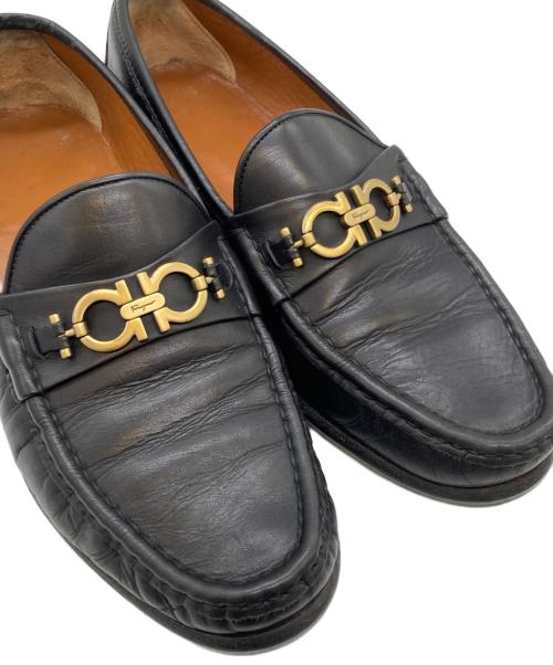 Salvatore Ferragamo（サルヴァトーレ フェラガモ）Salvatore Ferragamo (サルヴァトーレ フェラガモ) ガンチーニレザーシューズ ブラック サイズ:8EEの古着・服飾アイテム