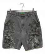 INNOCENCE NEW YORKイノセンス ニューヨーク）の古着「Paint Painter Shorts」｜グレー