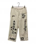 masu×VERDYエムエーエスユー×ヴェルディ）の古着「M.B.C. MEMORIAL PANTS/M25K6PT009」｜アイボリー