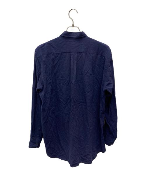 COMME des GARCONS SHIRT（コムデギャルソンシャツ）COMME des GARCONS SHIRT (コムデギャルソンシャツ) 90's レーヨンブレンド切替シャツ ネイビー サイズ:Ｍの古着・服飾アイテム