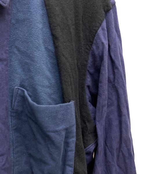 COMME des GARCONS SHIRT（コムデギャルソンシャツ）COMME des GARCONS SHIRT (コムデギャルソンシャツ) 90's レーヨンブレンド切替シャツ ネイビー サイズ:Ｍの古着・服飾アイテム