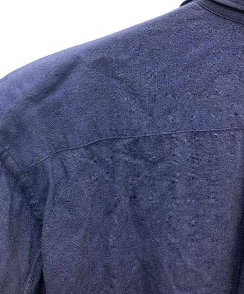 COMME des GARCONS SHIRT（コムデギャルソンシャツ）COMME des GARCONS SHIRT (コムデギャルソンシャツ) 90's レーヨンブレンド切替シャツ ネイビー サイズ:Ｍの古着・服飾アイテム