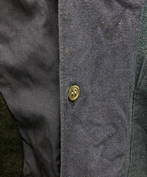 COMME des GARCONS SHIRT（コムデギャルソンシャツ）COMME des GARCONS SHIRT (コムデギャルソンシャツ) 90's レーヨンブレンド切替シャツ ネイビー サイズ:Ｍの古着・服飾アイテム
