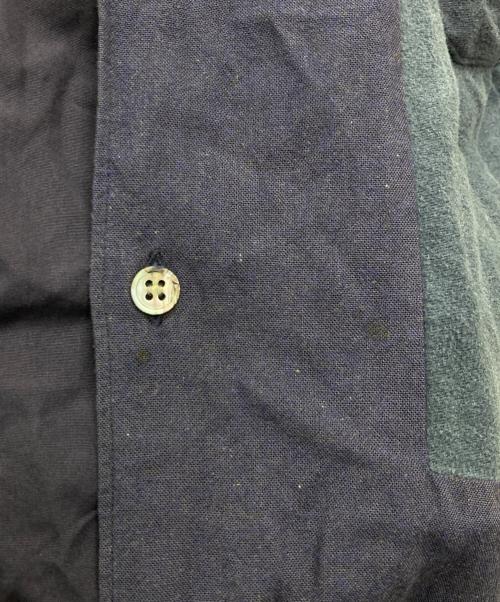 COMME des GARCONS SHIRT（コムデギャルソンシャツ）COMME des GARCONS SHIRT (コムデギャルソンシャツ) 90's レーヨンブレンド切替シャツ ネイビー サイズ:Ｍの古着・服飾アイテム