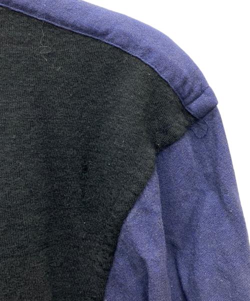 COMME des GARCONS SHIRT（コムデギャルソンシャツ）COMME des GARCONS SHIRT (コムデギャルソンシャツ) 90's レーヨンブレンド切替シャツ ネイビー サイズ:Ｍの古着・服飾アイテム