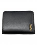 Saint Laurent Parisサンローランパリ）の古着「タイニーモノグラム2つ折り財布」｜ブラック