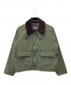 Barbourバブアー）の古着「SPEY/ピーチスキン コットン ショートレングスブルゾン」｜カーキ