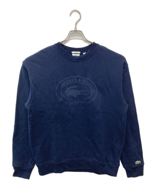 LACOSTE（ラコステ）LACOSTE (ラコステ) Sporty & Rich (スポーティーアンドリッチ) クルーネックスウェット ネイビー サイズ:Sの古着・服飾アイテム
