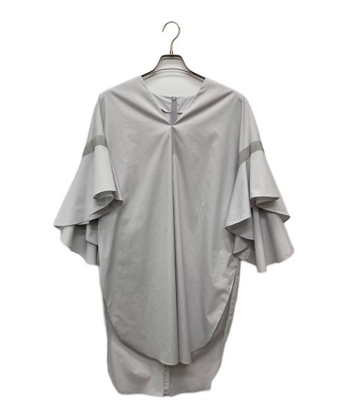 LE PHIL（ル フィル）LE PHIL (ル フィル) ラッフルスリーブロングブラウス グレー サイズ:Freeの古着・服飾アイテム