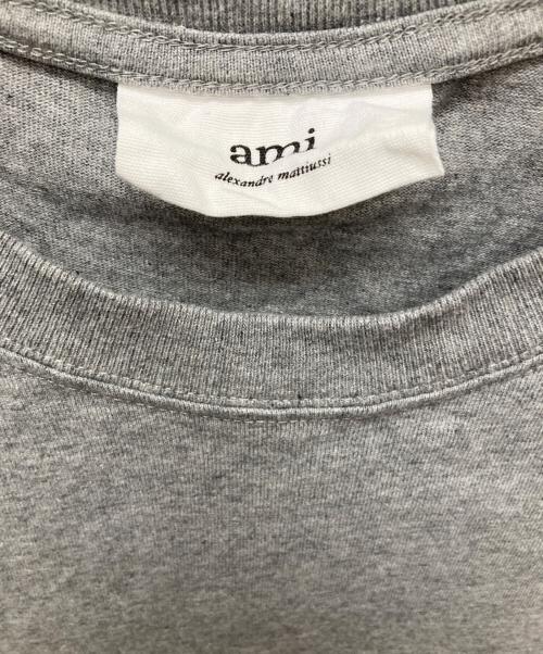 AMI Alexandre Mattiussi（アミアレクサンドルマテュッシ）AMI Alexandre Mattiussi (アミアレクサンドルマテュッシ) ハートロゴ刺繍TEE グレー サイズ:Lの古着・服飾アイテム