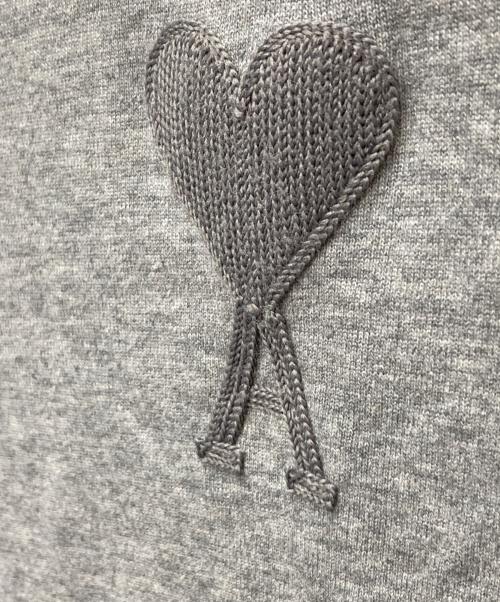 AMI Alexandre Mattiussi（アミアレクサンドルマテュッシ）AMI Alexandre Mattiussi (アミアレクサンドルマテュッシ) ハートロゴ刺繍TEE グレー サイズ:Lの古着・服飾アイテム