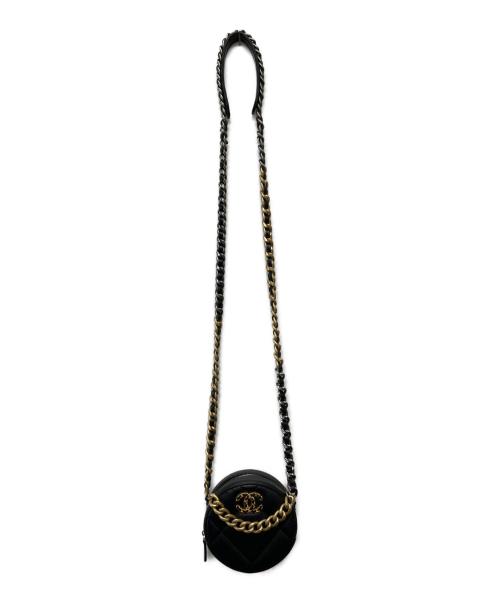 CHANEL（シャネル）CHANEL (シャネル) 19ラウンド チェーンショルダーバッグ ブラックの古着・服飾アイテム