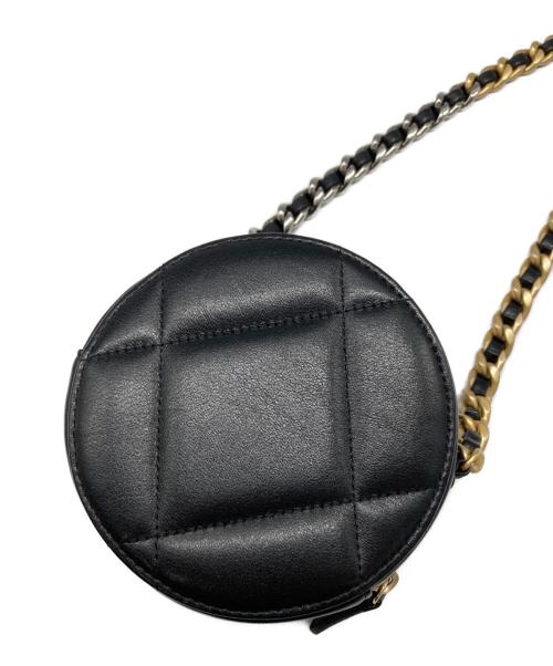 CHANEL（シャネル）CHANEL (シャネル) 19ラウンド チェーンショルダーバッグ ブラックの古着・服飾アイテム