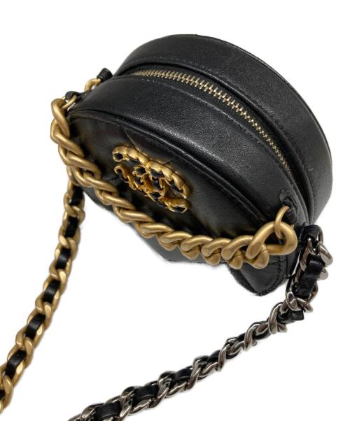 CHANEL（シャネル）CHANEL (シャネル) 19ラウンド チェーンショルダーバッグ ブラックの古着・服飾アイテム