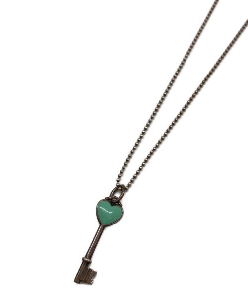 TIFFANY & Co.（ティファニー）Tiffany & Co. (ティファニー) ハートキーモチーフネックレス ブルーの古着・服飾アイテム