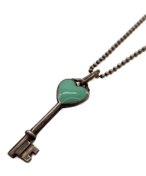 TIFFANY & Co.（ティファニー）Tiffany & Co. (ティファニー) ハートキーモチーフネックレス ブルーの古着・服飾アイテム
