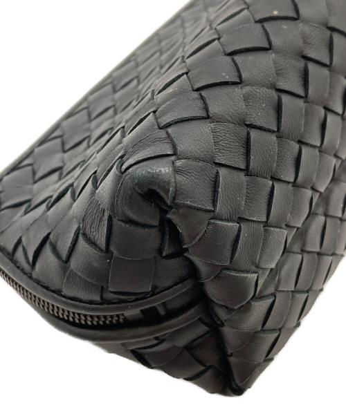 BOTTEGA VENETA（ボッテガベネタ）BOTTEGA VENETA (ボッテガベネタ) イントレチャートコスメポーチ ブラックの古着・服飾アイテム