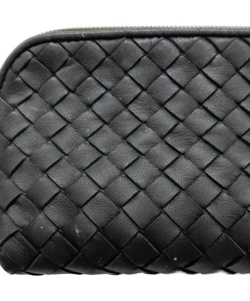 BOTTEGA VENETA（ボッテガベネタ）BOTTEGA VENETA (ボッテガベネタ) イントレチャートコスメポーチ ブラックの古着・服飾アイテム