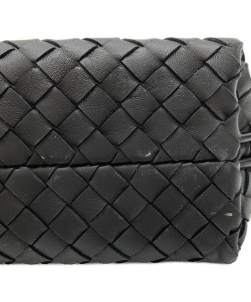 BOTTEGA VENETA（ボッテガベネタ）BOTTEGA VENETA (ボッテガベネタ) イントレチャートコスメポーチ ブラックの古着・服飾アイテム