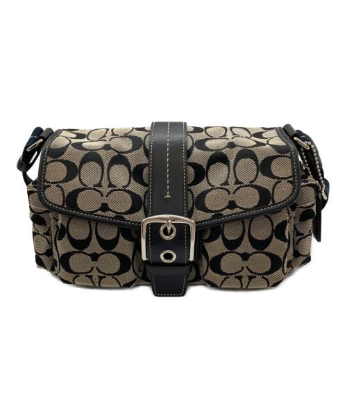 COACH（コーチ）COACH (コーチ) SOHO/シグネチャーキャンバスショルダーバッグ/6835 ベージュの古着・服飾アイテム