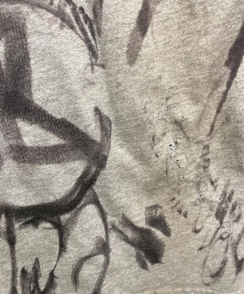 BALENCIAGA（バレンシアガ）BALENCIAGA (バレンシアガ) クラッシュダスト加工 ワッペン 半袖Tシャツ グレー サイズ:Lの古着・服飾アイテム