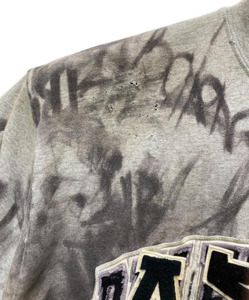 BALENCIAGA（バレンシアガ）BALENCIAGA (バレンシアガ) クラッシュダスト加工 ワッペン 半袖Tシャツ グレー サイズ:Lの古着・服飾アイテム