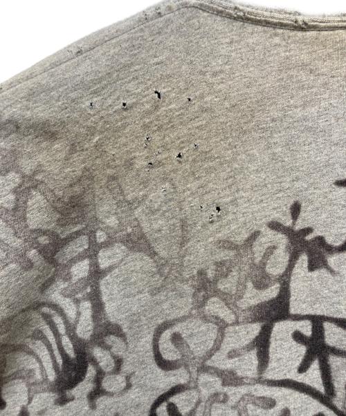 BALENCIAGA（バレンシアガ）BALENCIAGA (バレンシアガ) クラッシュダスト加工 ワッペン 半袖Tシャツ グレー サイズ:Lの古着・服飾アイテム