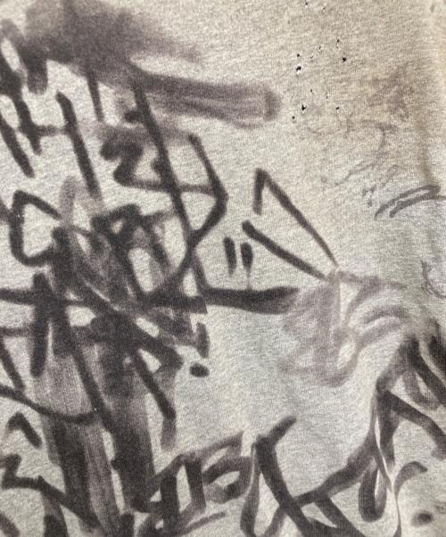 BALENCIAGA（バレンシアガ）BALENCIAGA (バレンシアガ) クラッシュダスト加工 ワッペン 半袖Tシャツ グレー サイズ:Lの古着・服飾アイテム