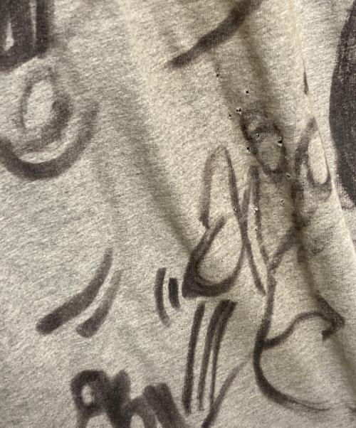 BALENCIAGA（バレンシアガ）BALENCIAGA (バレンシアガ) クラッシュダスト加工 ワッペン 半袖Tシャツ グレー サイズ:Lの古着・服飾アイテム