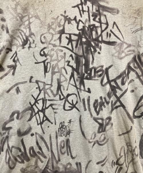 BALENCIAGA（バレンシアガ）BALENCIAGA (バレンシアガ) クラッシュダスト加工 ワッペン 半袖Tシャツ グレー サイズ:Lの古着・服飾アイテム