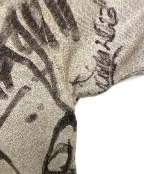 BALENCIAGA（バレンシアガ）BALENCIAGA (バレンシアガ) クラッシュダスト加工 ワッペン 半袖Tシャツ グレー サイズ:Lの古着・服飾アイテム